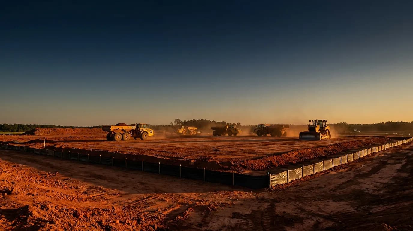 Site Development public works construction by Bihn Construction in Upstate South Carolina